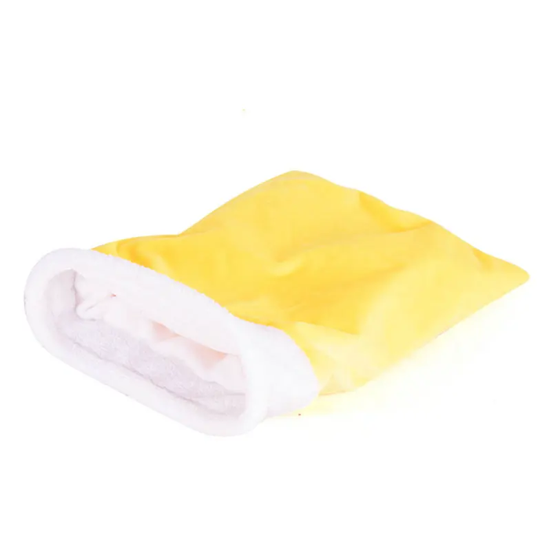 Lemon Yellow Short Plush Pet Bed