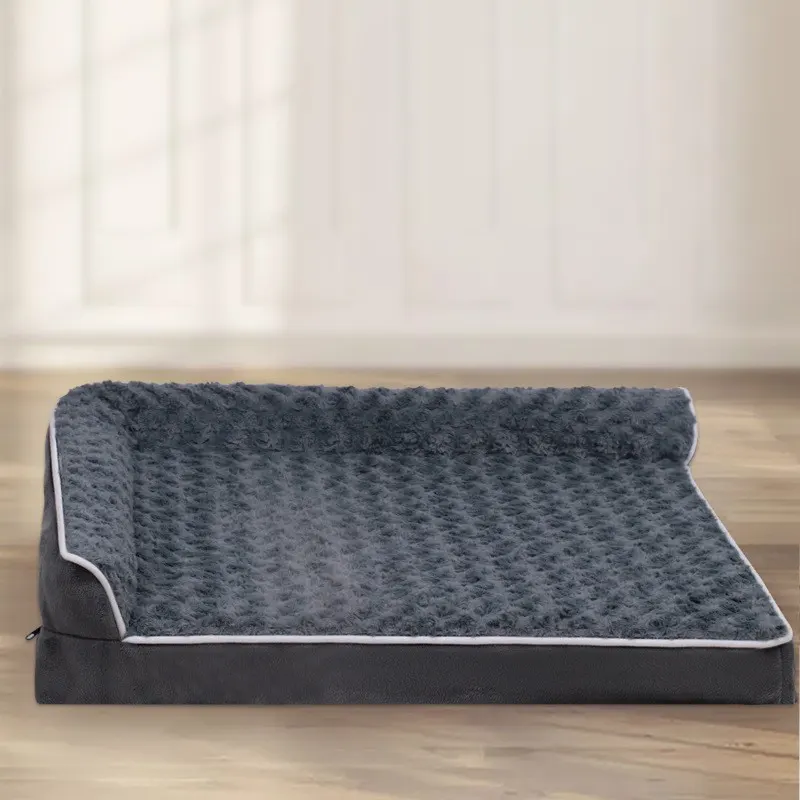Lemon Yellow Short Plush Pet Bed